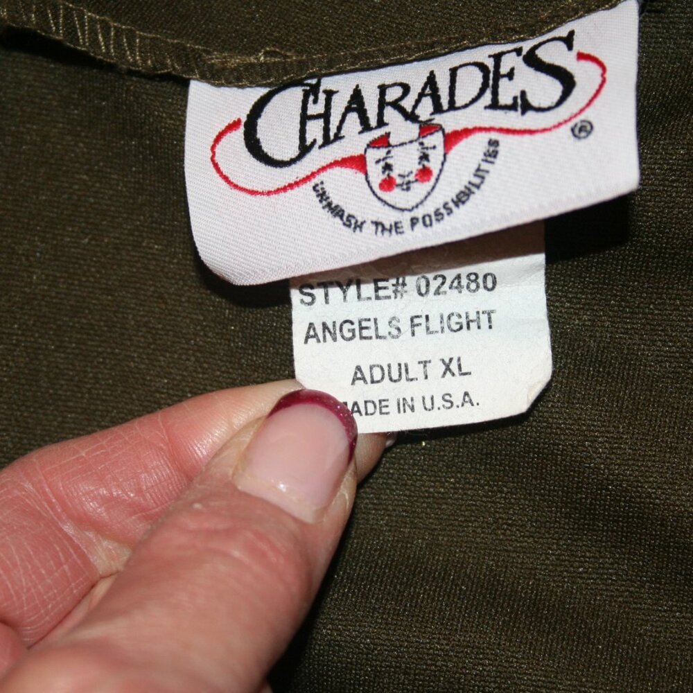 Angel's Flight Army Military Green Dress Up XL Halloween Adult Costume Charades - Picture 5 of 6